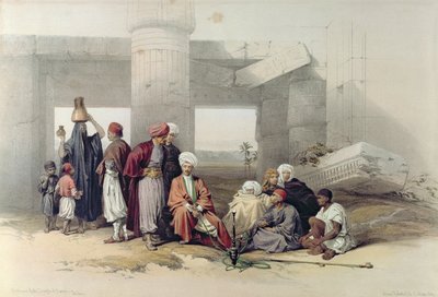 Eingang des Tempels von Amus II in Goorha, Theben, aus Ägypten und Nubien, Bd.1 von David Roberts